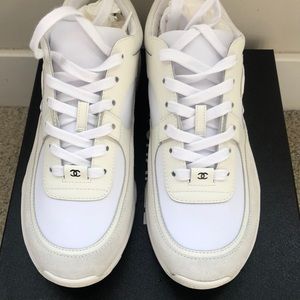 Chanel 19 White Sneakers